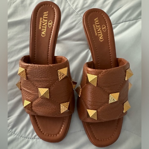 Valentino Garavani Roman Stud 65 Leather Sandal - Picture 1 of 5